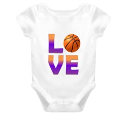 Love Basketball Cute Baby One Piece Boy or Girl Lakers Basketball Ones