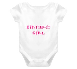 birthday girl cute baby one piece pink
