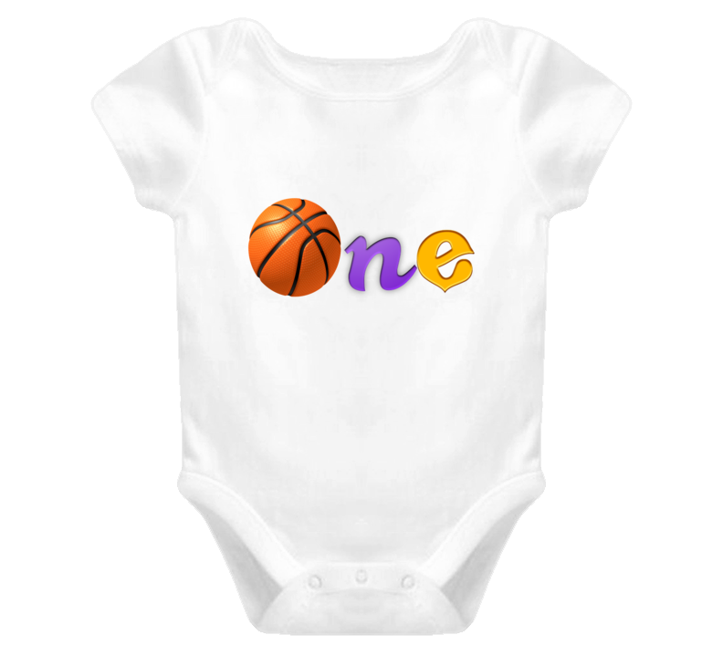 Baby's First Birthday Basketball One Onepiece Cute baby Onesie