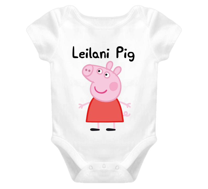Custom Peppa Pig order Shirt Leilani First Birthday One Piece Custom Peppa Pig order Shirt Leilani First Birthday One Piece