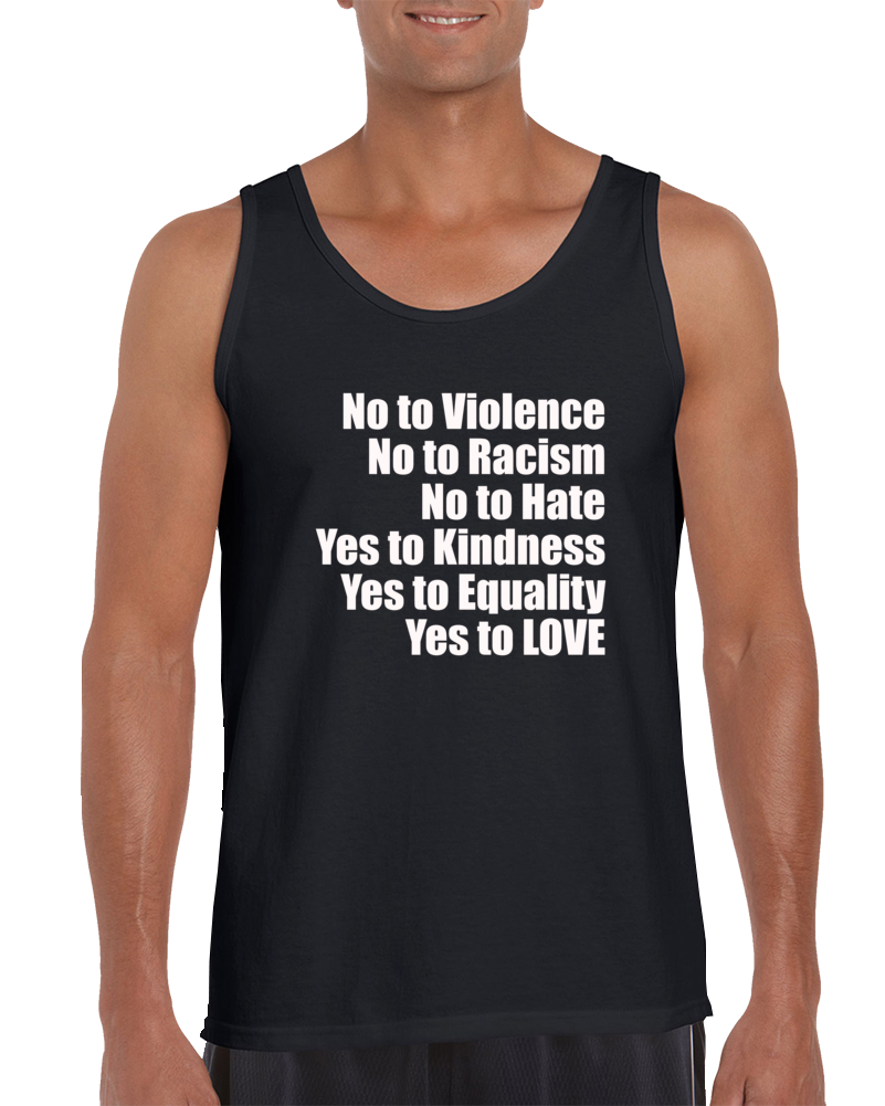 No To Violence (white Letters) Tanktop
