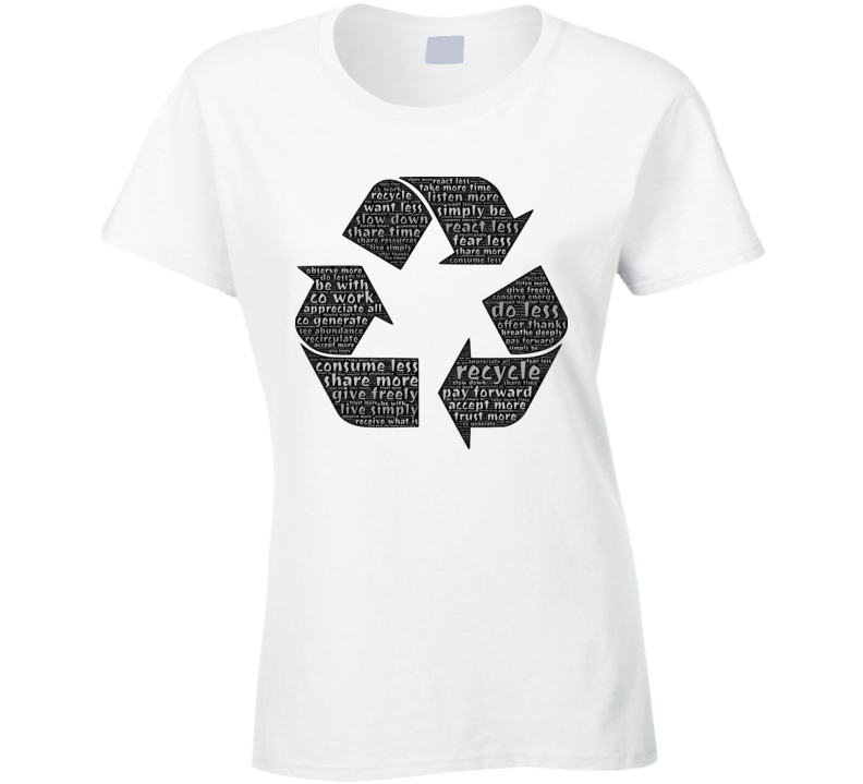 Recycling Typography T Shirt Recycling Typography T Shirt