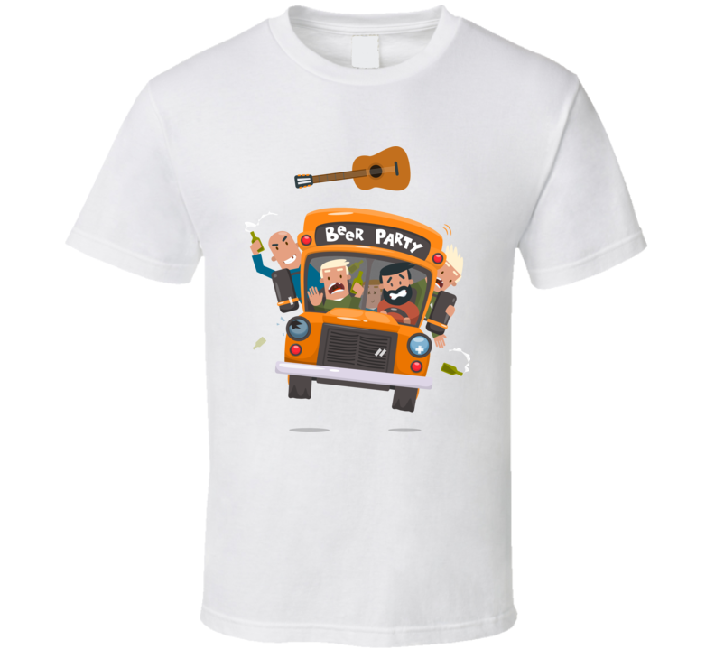 Beer Party On The Bus Funny T Shirt Beer Party On The Bus Funny T Shirt