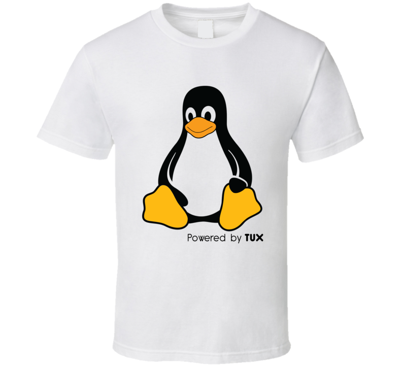 Powered By Tux Linux Logo Funny T Shirt Powered By Tux Linux Logo Funny T Shirt