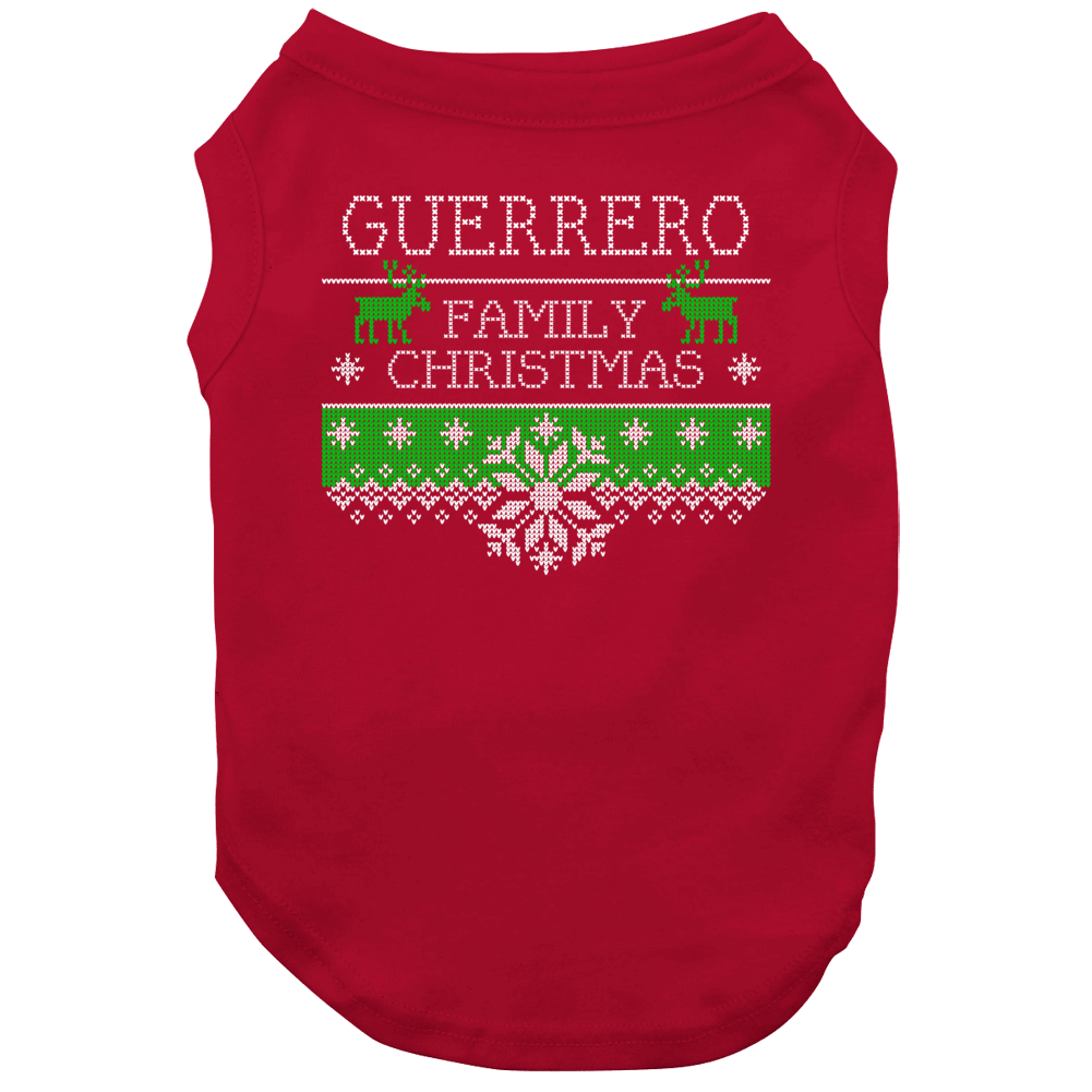 Guerrero Family Christmas Ugly Holiday Sweater Dog Guerrero Family Christmas Ugly Holiday Sweater Dog
