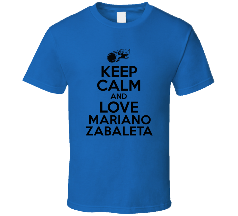 Mariano Zabaleta Tennis Player Keep Calm Parody T Shirt