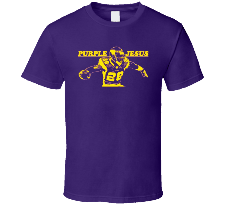 Purple Jesus Adrian Peterson Minnesota Football T Shirt Purple Jesus Adrian Peterson Minnesota Football T Shirt