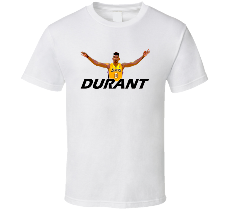 Durant Lakers Basketball Arms Wide Open T Shirt Durant Lakers Basketball Arms Wide Open T Shirt