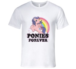 Ponies Forever Vintage Style Fun Pony Tee Shirt