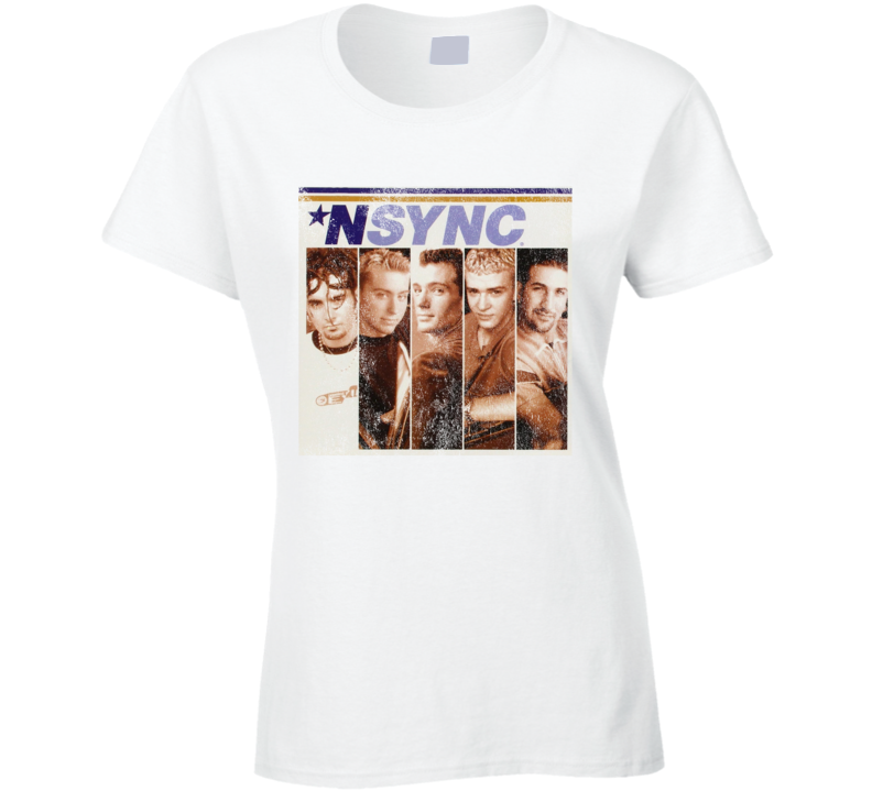 NSync Vintage CD Album Cover 80s Pop Music Graphic Boy Band T Shirt NSync Vintage CD Album Cover 80s Pop Music Graphic Boy Band T Shirt
