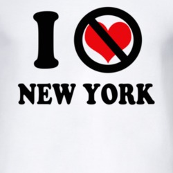 I Don't Love New York Funny Graphic Hate Heart Graphic Tee Shirt 30978415