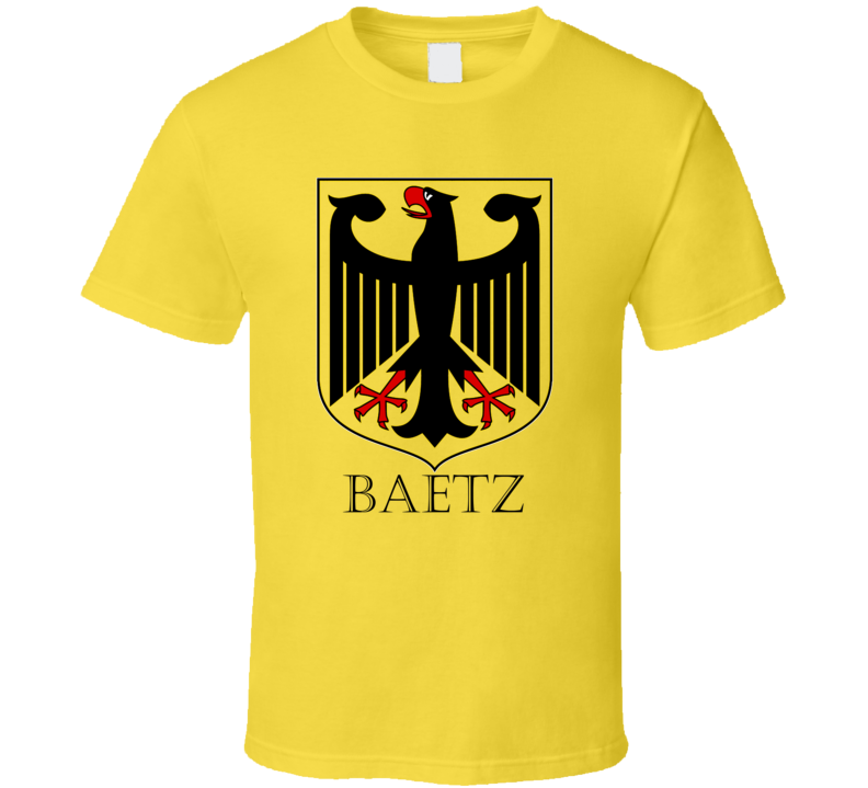 Baetz German Last Name Custom Surname Germany Coat Of Arms T Shirt