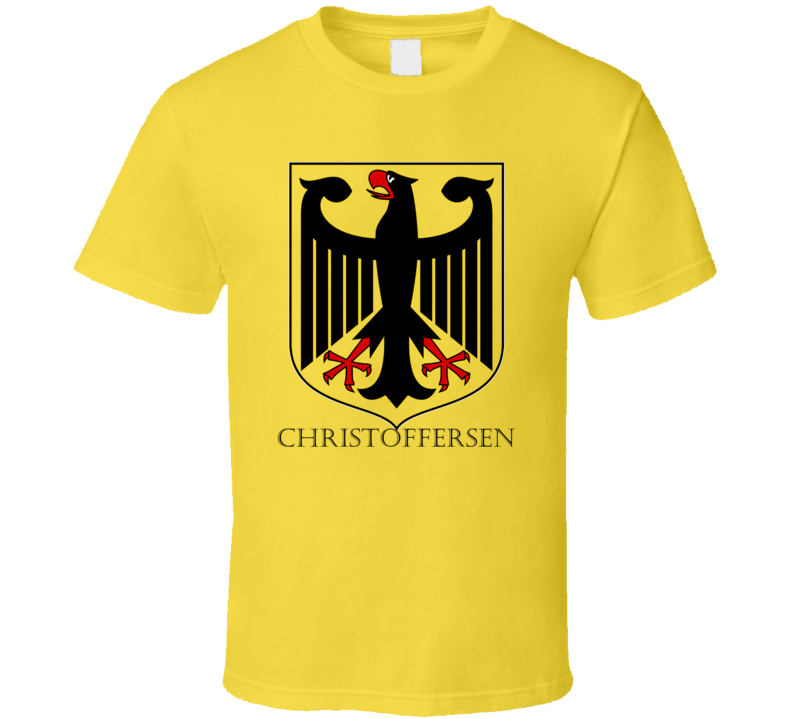 Christoffersen German Last Name Custom Surname Germany Coat Of Arms T 