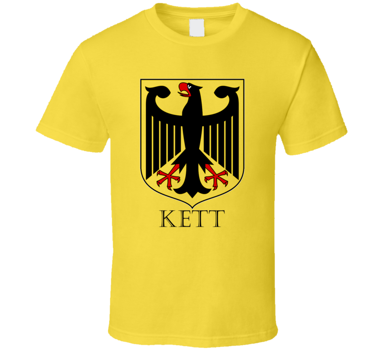 Kett German Last Name Custom Surname Germany Coat Of Arms T Shirt