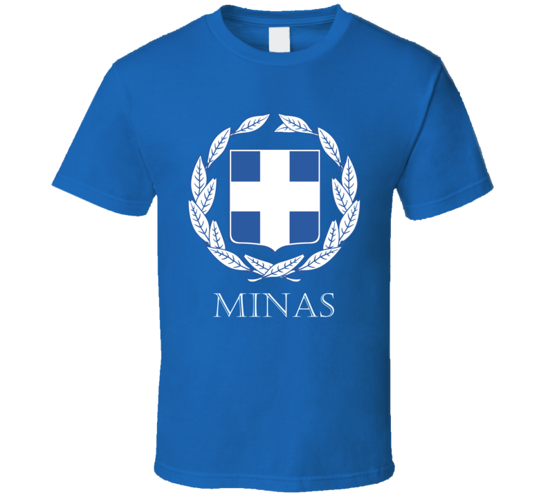 Minas Greek Last Name Custom Surname Greece Coat Of Arms T Shirt Minas Greek Last Name Custom Surname Greece Coat Of Arms T Shirt