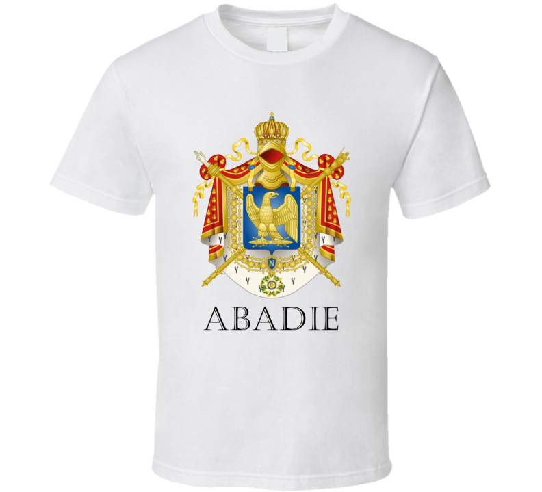 Abadie French Last Name Custom Surname France Coat Of Arms T Shirt