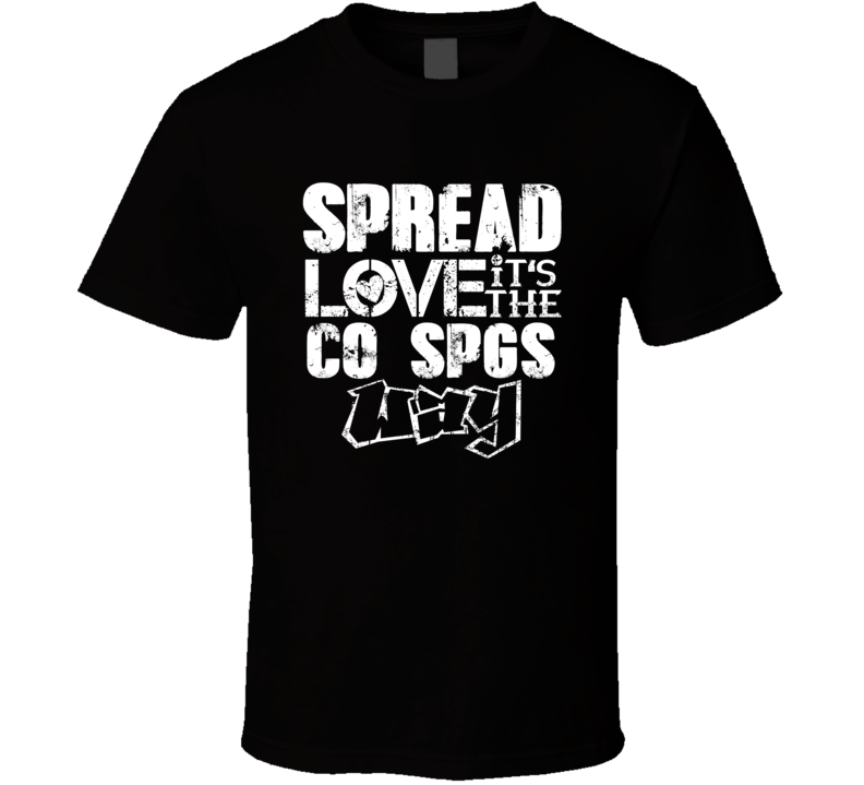 Spread Love It's The Co Spgs Way American City Patriotic Grunge Look T
