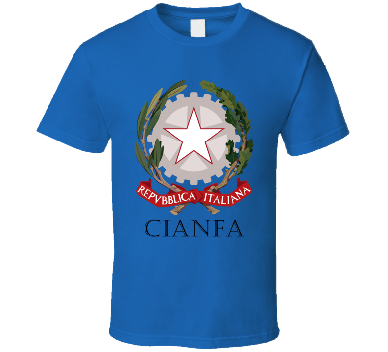 Cianfa Italian Last Name Custom Surname Italy Coat Of Arms T Shirt