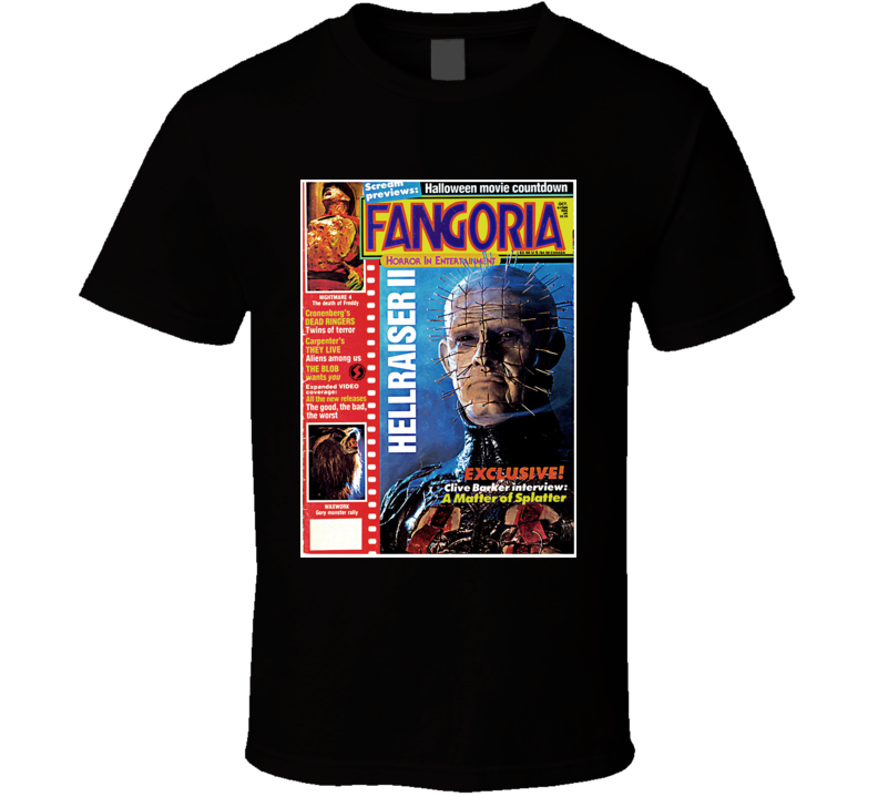 Hellraiser Pinhead Horror Fangoria Retro T Shirt Hellraiser Pinhead Horror Fangoria Retro T Shirt