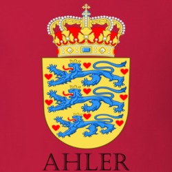 Ahler Denmark Coat Of Arms Custom Last Name Surname Patriotic Danish T Shirt 16634432