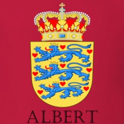 Albert Denmark Coat Of Arms Custom Last Name Surname Patriotic Danish T Shirt 16634434