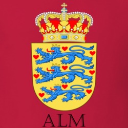 Alm Denmark Coat Of Arms Custom Last Name Surname Patriotic Danish T Shirt 16634437
