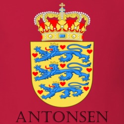Antonsen Denmark Coat Of Arms Custom Last Name Surname Patriotic Danish T Shirt 16634442