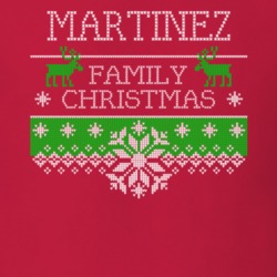 Martinez Family Christmas Last Name Holidays Gift T Shirt 35144473