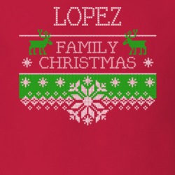 Lopez Family Christmas Last Name Holidays Gift T Shirt 35144600