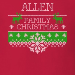 Allen Family Christmas Last Name Holidays Gift T Shirt 35144774