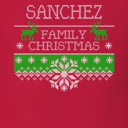 Sanchez Family Christmas Last Name Holidays Gift T Shirt 35144785