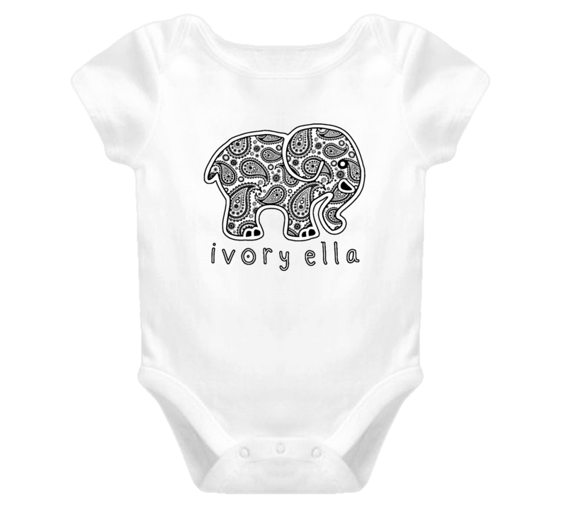 Save Elephant Ivory Ella baby one piece