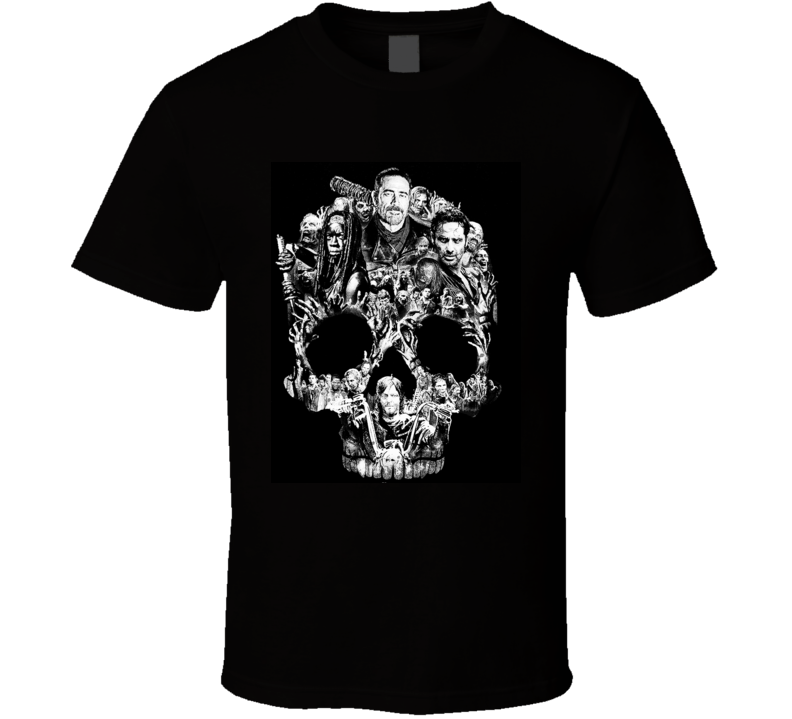 Skull Walking Dead Shirt Season 7 t-shirt Skull Walking Dead Shirt Season 7 t-shirt