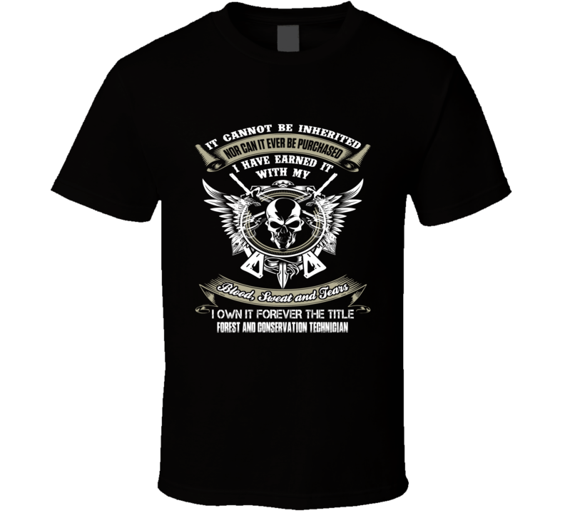 Forest and Conservation Technician t shirt ninja job title t-shirt