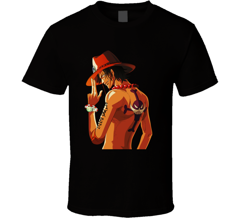 Portgas D Ace One Piece The Fire Fist Whitebeard Crew Pirates T Shirt