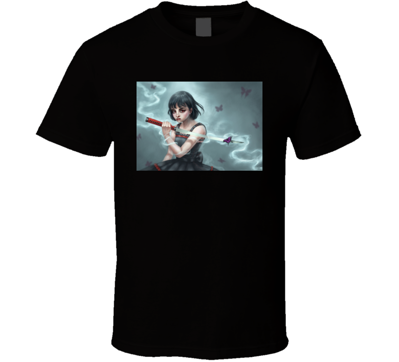Persona Shooting Own Head And Red Blood Butterfly Fun Art T Shirt Persona Shooting Own Head And Red Blood Butterfly Fun Art T Shirt