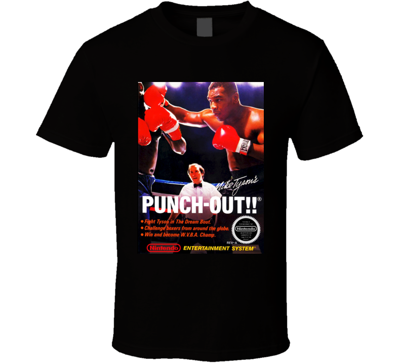 punch out nes nintendo mike tyson box T Shirt