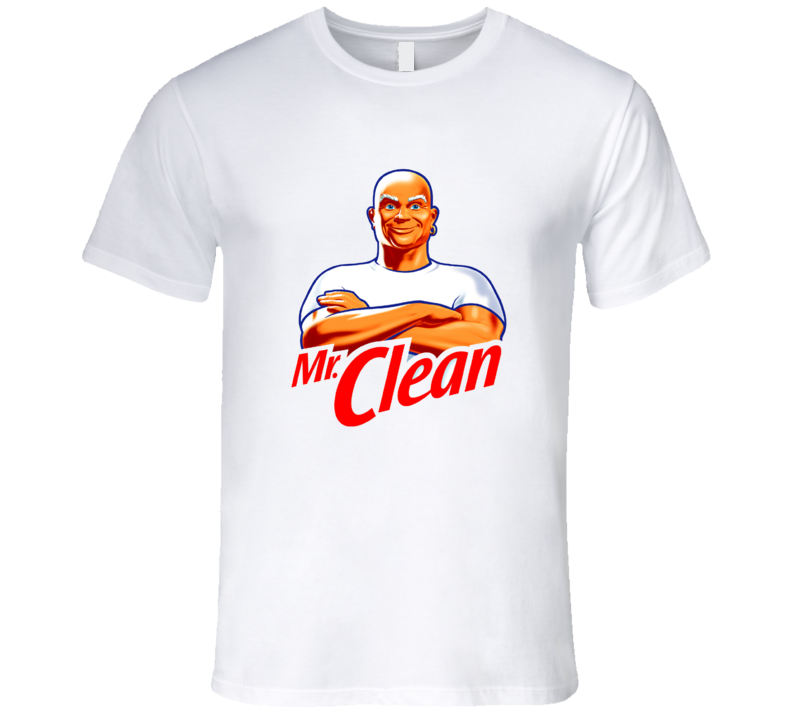 Mr. Clean Logo Costume White T Shirt cool