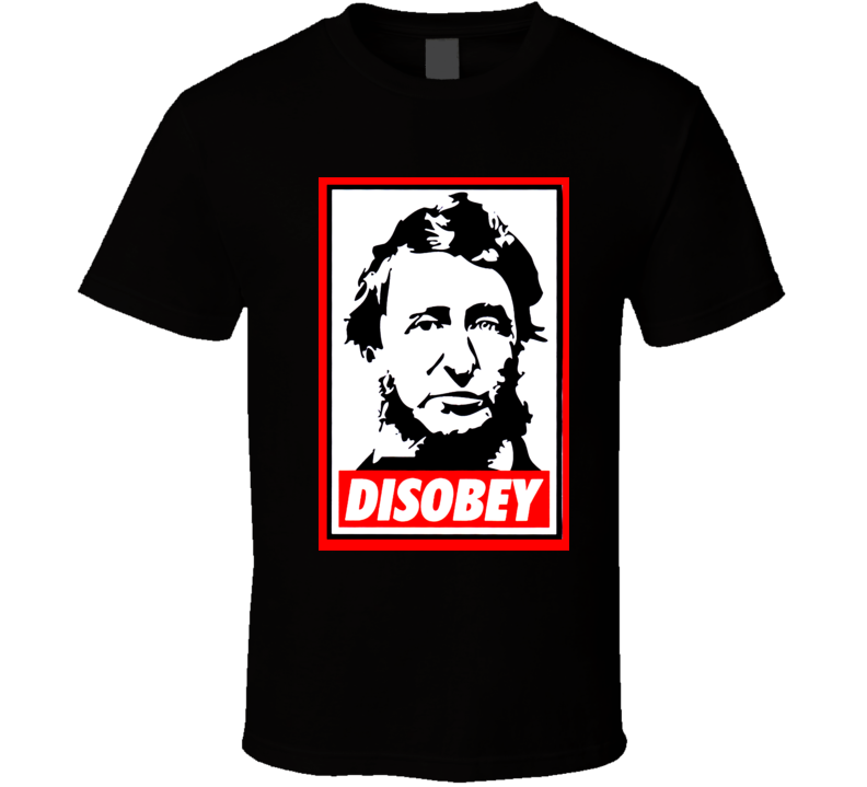 Henry David Thoreau Disobey t-shirt American Civil Disobedience