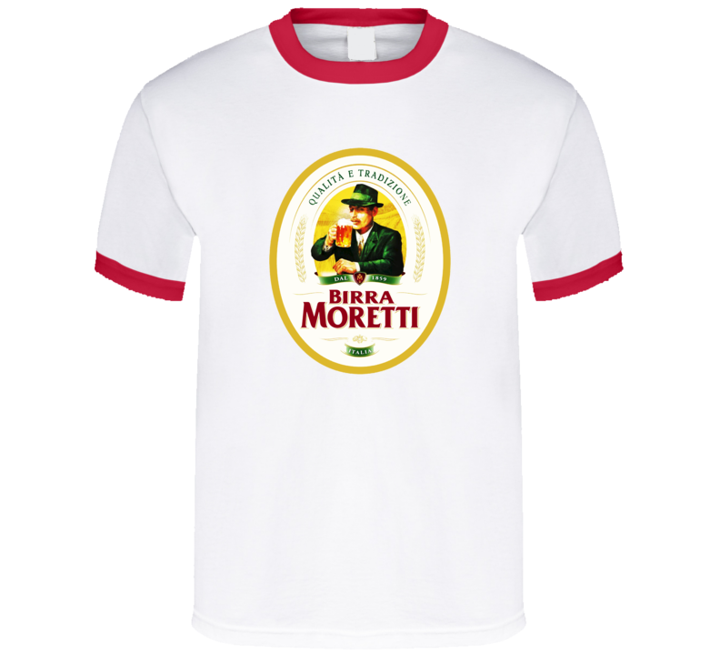 Birra Moretti Biera Italian Beer Italy Red Ring T Shirt