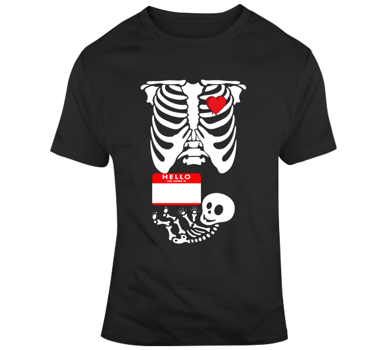 Pregnant Skeleton Scary Halloween Costume Custom Text Put Your Text Here T Shirt Pregnant Skeleton Scary Halloween Costume Custom Text Put Your Text Here T Shirt