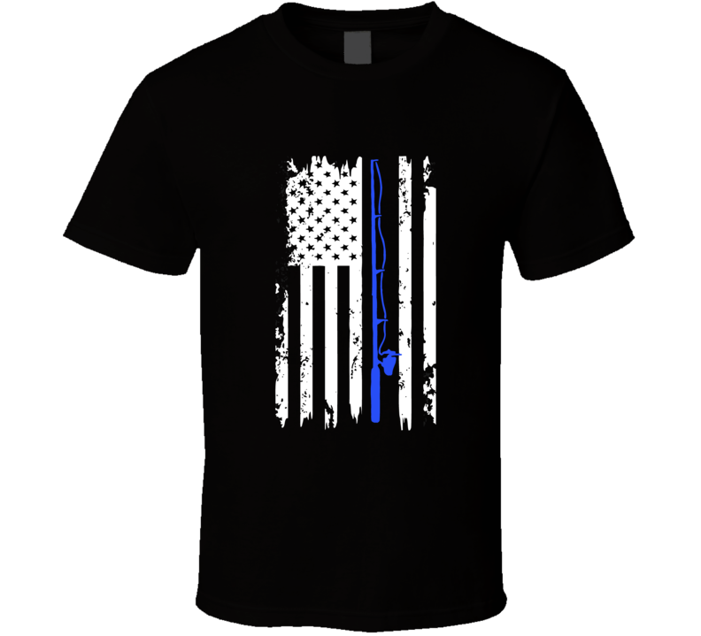 Fishing Usa Flag Army Warrior T Shirt