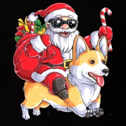 Corgin Santa Walking To Tree T Shirt 39299826