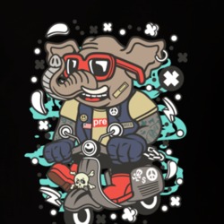Elephant Scooterist T Shirt 39299883