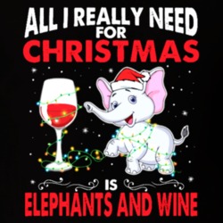 Elephants Wine Xmas T Shirt 39299900