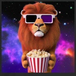 Lion Wears Sunglasses And Holds Pop Corn In Outer Space T Shirt 39307964