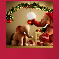 Cute Elephant Santa Claus Christmas Costume T Shirt 39352347