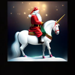 Santa Claus With Unicorn In Outer Space T Shirt 39521175