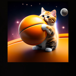 Happy Baby Cat Plays Basket Ball In Outer Space T Shirt 39524553