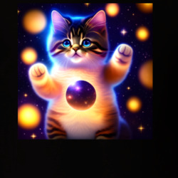 Playful Cat In Outer Space Dreaming Controlling The Mind T Shirt 39525449